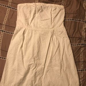 White Strapless sundress